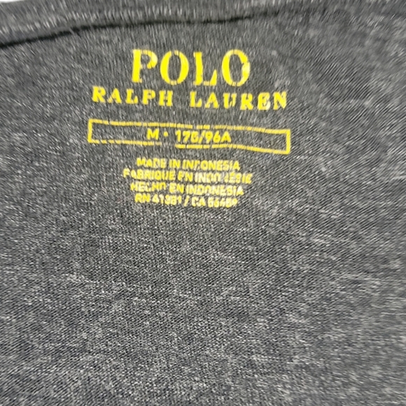 Men's Polo Ralph Lauren Size Medium T Shirt. Charcoal Grey - Picture 2 of 4